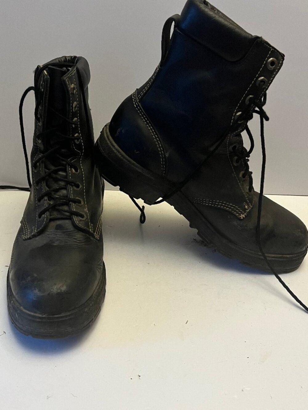 Royer 2007XP Black Leather CSA Approved Work Boots | Men's Size 9 3E (Wide)